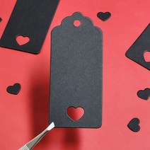 다판디 레이스택 무지종 블랙 이택 포장택 마끈 라벨 상품택, 레이스 무지 택 블랙