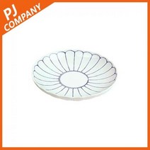 현대기물 유포 볼록 꽃 도자기 원접시 16.5cm 1P 일식기