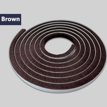 창틀 바람막이3/5/10M 자기 접착 드래프트 스트립 브러쉬 스트립 홈 도어 사운드 절연 스트립 가스켓 액세, 01 Brown_06 9mmX15mm_01 3M