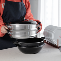 대용량 요리 다용도 3단 찜솥28 30 33cm, 다용도 3단찜기33cm