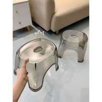 투명 목욕탕의자 욕실의자 발받침대 미끄럼방지 심플 스툴, 원형 낮은의자
