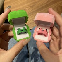 개구리 커플 반지 예쁜케이스포함 연인 캐릭터 주얼리 우정 밴드 커플링 커플템 친구선물