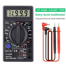 디지털 멀티 미터 테스터기 검전기 전류 측정 DT830B AC/DC LCD 디지털 멀티 미터 750/1000V 전압계 전류계, 한개옵션0