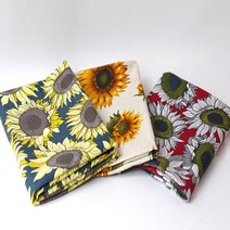 퀼트가게부드러운 톡톡한 옥스포드 해바라기 3종 천 원단