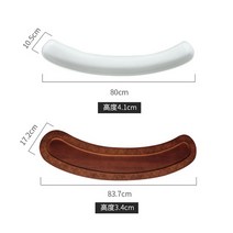 북유럽 고급 플레이팅 접시 모던 감성 도자기 헤어테일 디너 생선 창의적인 Coilia Ectenes 장어 레스토랑 고기 플레이트, 6.80cm plate woodbase