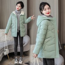 중학생패딩 여학생 겨울 교복 패딩 포켓 라벨프린팅 후드 A43