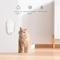고양이 공기청정기 애견 악취 미세먼지 냄새제거 5V 쓰레기 상자 탈취제 휴대용 애완 동물 고양이 흰색 공, 한개옵션0