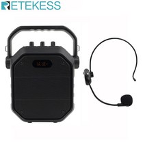 RETEKESS TC102 휴대용 PA 시스템 무선 스피커 블루투스 FM 라디오 마이크 교육 연설용, 1.TC102