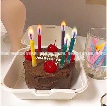 기념일 생일 파티 무지개초 생일초 포토존 환갑 양초 프로포즈 레인보우 특이한 칠순, 화색 2박스에 10원 찍어서!