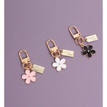 투윤샵 1+1 플라워 가방고리 열쇠고리 에어팟 키링, 핑크, 핑크