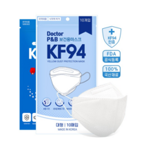국산 KF94 보건용마스크 닥터피앤비(100매)식약청의약외품 4중필터황사 먼지차단, 600매