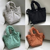 귀여운 스타일 여성 가방 패딩 토트백 크로스백