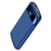 파워뱅크 보조 배터리 베터리 보조베터리 50000mah 2 USB 외부 배터리 LED 휴대용 전화 충전기 스마트 폰, 03 Blue