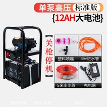 텃밭 고압 농산물 농약주기 물주기 휴대용 전기 소독 충전식 스프레이 지능형 분무기 세차가능 고압세척기, 단일 펌프 -12A (종료 및 정지) 표준 버전개