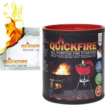 50 Pouches QuickFire - FireStarters Voted #1 Camping Charcoal BBQ Fire Starter. Burns up to 10 Min, 1