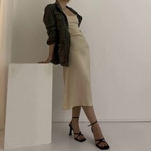 셀러허브 패션 [설세라] 새틴 실크 뷔스티에 슬립 롱원피스