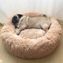애완용 산책 이동 가방 켄넬 캐리어 눕눕백개애완 동물 침대 개집 라운드 고양이 겨울 따뜻한 집 침낭 긴, 05 apricot_03 50cm