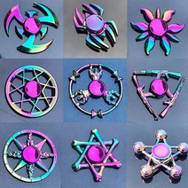 [바보사랑] 레인보우 메탈 피젯 스피너 베어링 잘도는 핑거스피너 토이, 상세 설명 참조