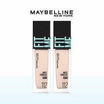 Hmall기획 메이블린 뉴욕 핏미 파운데이션 2개 세트 (+파운데이션브러쉬), 112 내츄럴 아이보리/ 115 아이