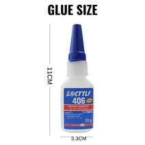 Lottlf-20g 406 플라스틱 고무 접착제 낮은 알비노 및 냄새 금속 장난감 ABS 인스턴트, 01 20g 2PCs