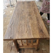 고재 고제 테이블 느릅나무 사각 다이닝 4인용 6인용 티크, 160X55X75cm클래식라운드레그테이블