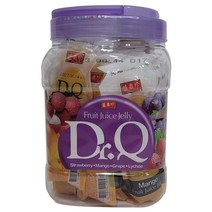 Dr.Q 닥터큐 대만 곤약젤리 과즙 젤리 4종 믹스 60g x 24개 1440g 할로윈데이 할로윈 대용량 과일 딸기 포도 망고 리치 간식 수입, 단품