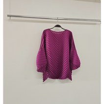 플리츠 V 7부 블라우스 주름