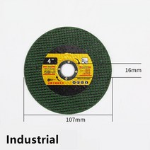 슬라이딩각도절단기 107mm 앵글 그라인딩 휠 금속 커팅 디스크 수지 연마 시트 블레이드 패드 보어 직경 16, 산업