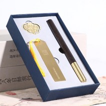 북클립 책갈피 우드펜3종세트, 브라운