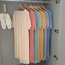 마롱패션 베이직 쿨 반팔 원피스 여자 홈웨어 마실룩 마롱