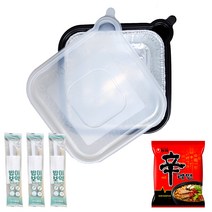 쉬푸드 일회용 발열도시락 3p 신라면 1p 젓가락세트 3p 비화식 발열 라면용기 즉석 발열팩 캠핑 도시락
