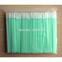 100 pcs 폴리 프로필렌 핸들 원추형 폼 팁 면봉 청소 및 과잉 접착제 제거 및 pcb 플럭스 잔류 물 제거, 단일옵션선택