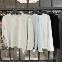 [애드호크] 애드혹 남성 크루넥 세미 오버핏 와플 티셔츠 4컬러 ()_A HZ2LT01