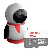 펭카 홈카메라 펭귄카메라 아기카메라 홈 CCTV 홈캠 반려동물 카메라 강아지, 펭카 + 64GB 메모리카드