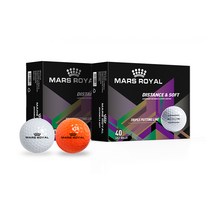 마스로얄 새 골프공 고반발 비거리 전용 장타 골프공 트리플라인 2피스 80P 화이트 40개+오렌지 40개