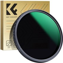 K&F CONCEPT 슬림 방수 가변 ND필터 ND8-ND2000, 58mm, D시리즈