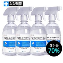 이숲 뿌리는 손소독제 500ml 에탄올70% 4개세트 스프레이 의약외품, 닥터 뿌리는 손소독제 500ml 4개, 4개