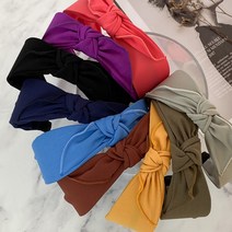 키메라제이 심플 컬러 리본 반다나 헤어밴드 9color