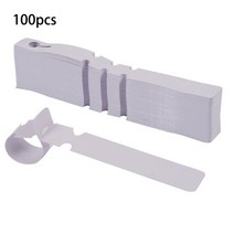 도로명주소판 건물주소 명패 100 팩 흰색 플라스틱 식물 나무 태그 보육 정원 레이블 포장 매달려 태그 정원 말뚝 대형 필기 표면, s, 하얀