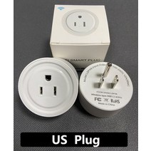 스마트 플러그 WiFi 소켓 EU 이스라엘 16A 전원 모니터 타이밍 기능 Tuya SmartLife APP 제어는 Alexa 스마트콘센트, 3 PCS, 10A 미국 플러그