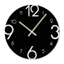 DECHOUS 벽시계 걸이 시계 시계 시계 시계 시계 용 숫자 무브먼트 침실 거실 DIY 포함되어 있지 않습니다 (블랙)