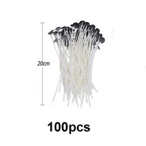 스노우보드왁싱 알갱이 밀랍 양초 만들기 재료 만들기용 천연 왁스 화장품 키트 수제 용품, [09] 20cm Candle Wicks