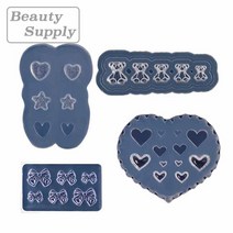 [C43] 3D 젤네일몰드 몰드 곰돌이 하트 리본 레진공예 DIY, 7. 크롬하츠 6종