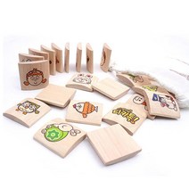 3살 그림 블럭 도미노놀이 원목 장난감 집중력 유치원 쌓기 우드 여아 집콕놀이 아동 6살