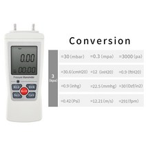 진공 게이지 휴대용 공기압 차압 게이지 진공 고성능 3Kpa 0.42Psi, 01 3kpa