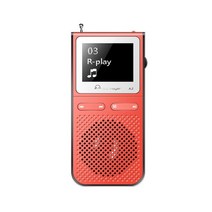 무손실 음원 하이파이 플레이어 iqq hifi mp3 lound speak 및 8gb는 100시간 재생 가능 fm 라디오 지원 내장 는 최대 128gb 휴대용 확장 가능, 협력사, 8GB, 빨간색