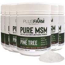 뉴질랜드 플러스팜(헬스팜) MSM 식이유황 1000 파우더 powder 300g 6통 소나무 송진에서 추출한 고함량 천연유황, 한통당 300g