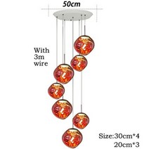 거실등 인테리어 조명 샹들리에 북유럽 용암 현대 PVC LED 램프 부엌 매달려 실내 거실 장식 천장 조명거실등, 7 heads rose gold, CHINA