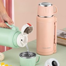 휴대용분유포트 분유 타는 기계 우유 데우기 포트기 대용량 2000ML 304 스테인리스, J.자몽분말1200ML[냄비뚜껑+지능형온도측정