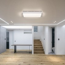 [천삼백케이] [젬] LED 심플라인 거실 2등 50W, 단품